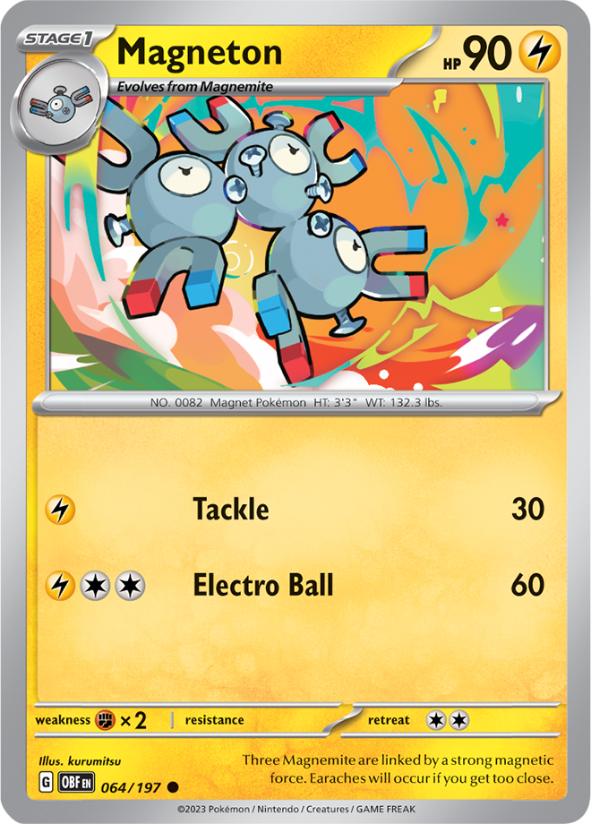 Magneton - Scarlet &amp; Violet Obsidian flames 064/197, Fini: Unlimited