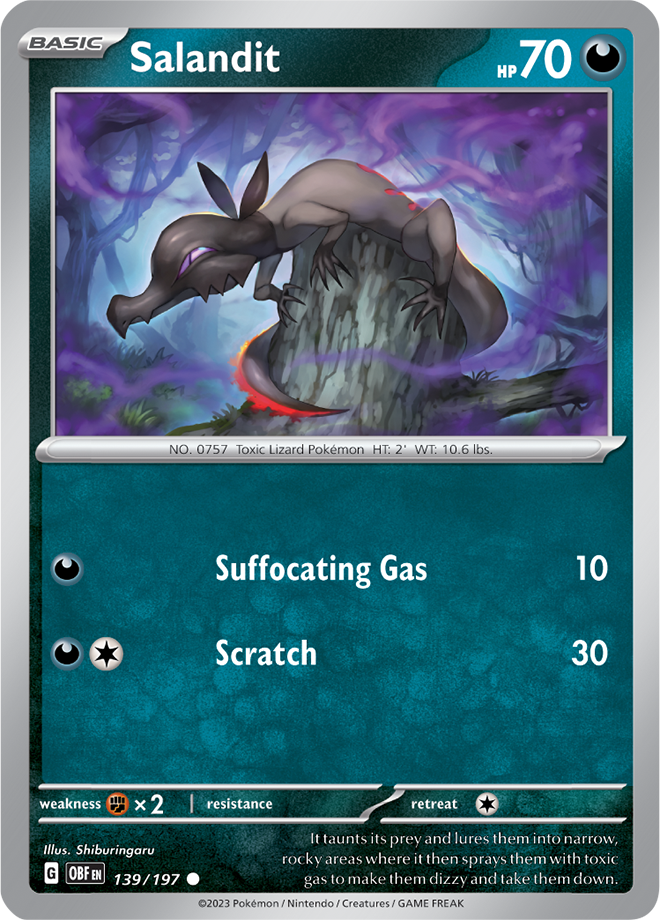 Salandit - Scarlet &amp; Violet Obsidian flames 139/197, Fini: Unlimited