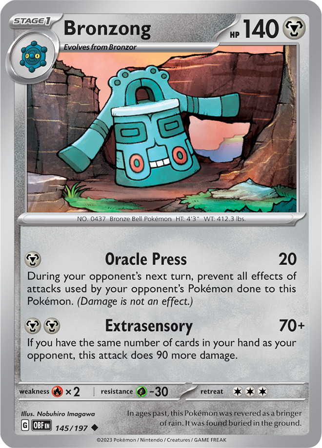 Bronzong - Scarlet &amp; Violet Obsidian flames 145/197, Fini: Unlimited