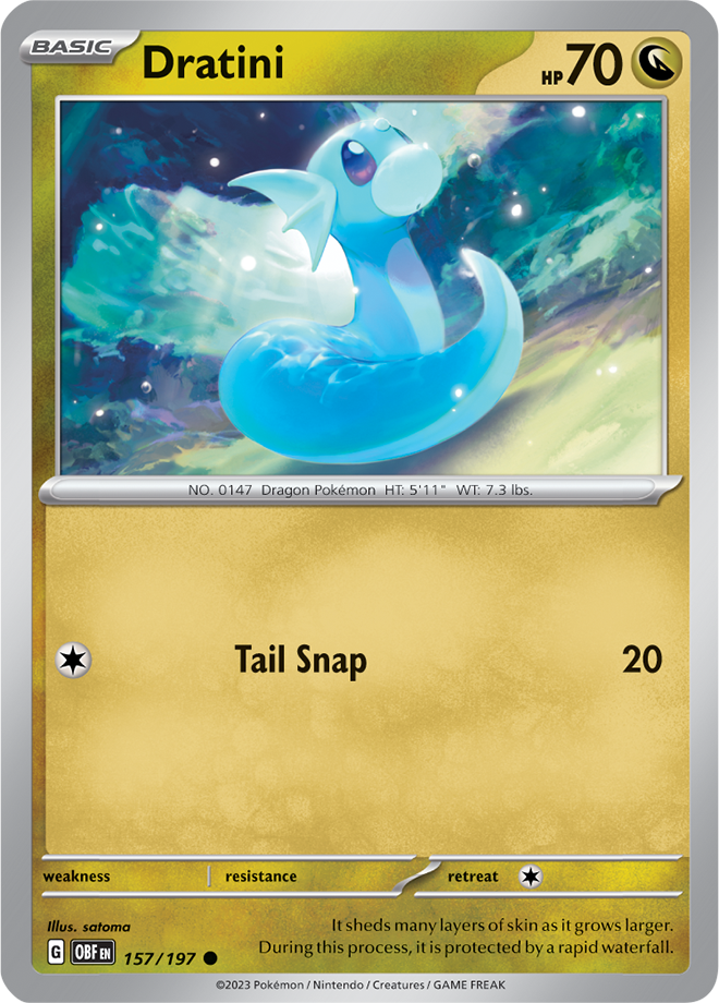 Dratini - Scarlet &amp; Violet Obsidian flames 157/197, Fini: Unlimited
