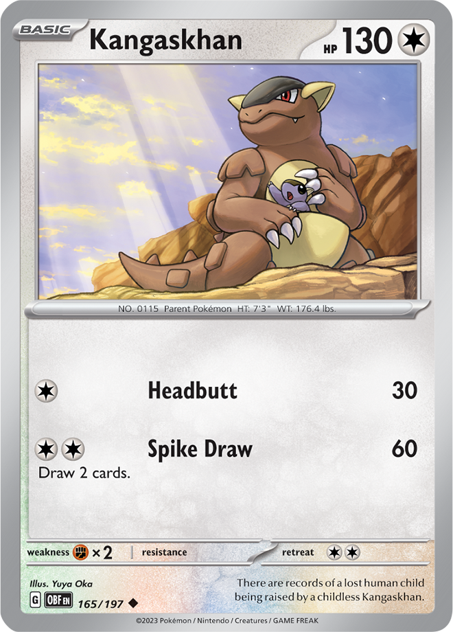 Kangaskhan - Scarlet &amp; Violet Obsidian flames 165/197, Fini: Unlimited
