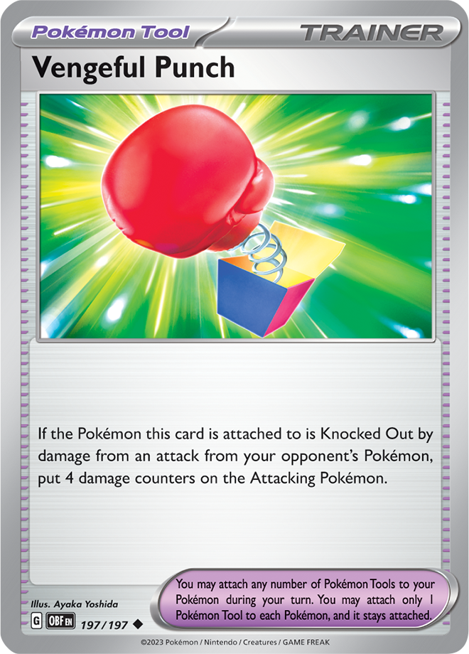 Vengeful punch - Scarlet &amp; Violet Obsidian flames 197/197, Fini: Unlimited