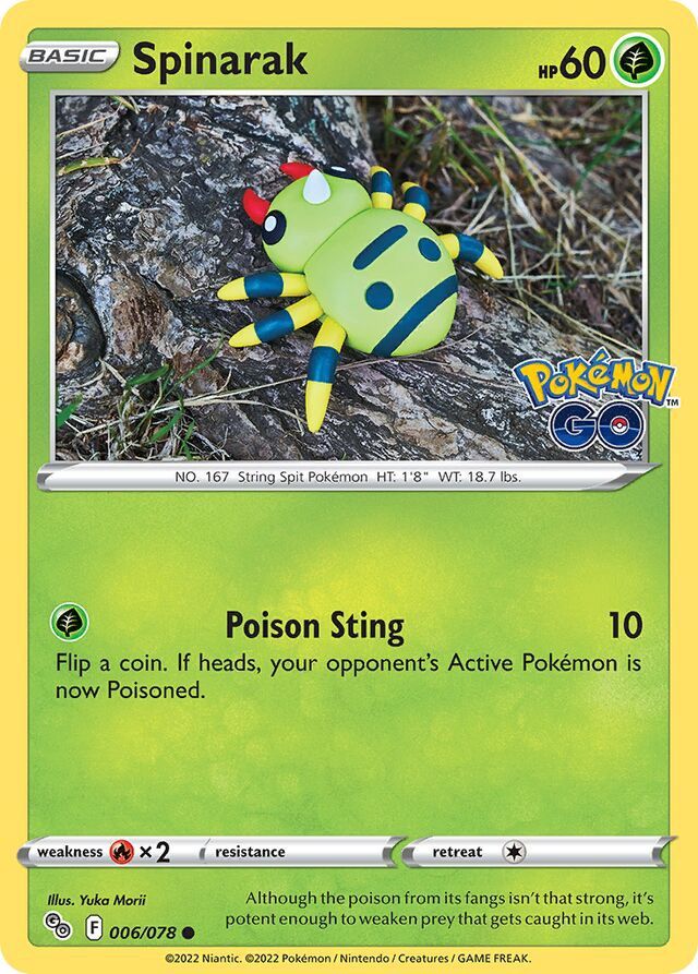 Spinarak - Sword &amp; Shield Pokemon Go 006/078