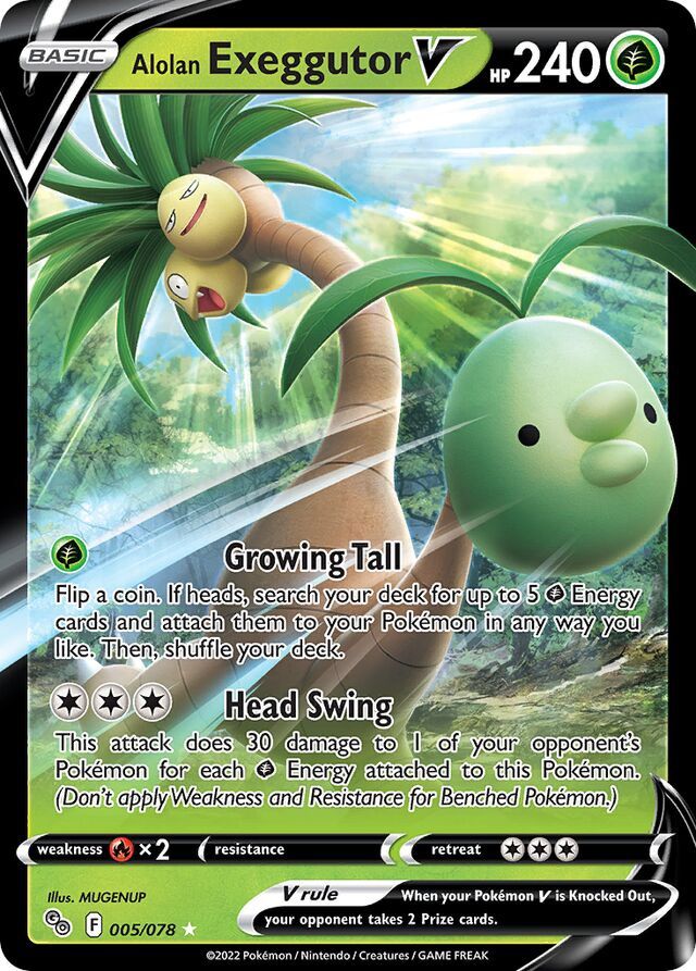 Alolan Exeggutor V - Sword &amp; Shield Pokemon Go 005/078
