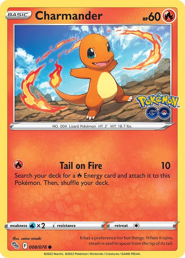 Charmander - Sword &amp; Shield Pokemon Go 008/078