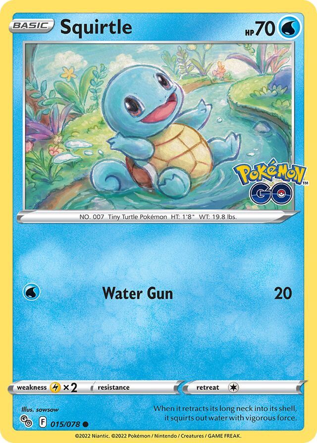 Squirtle - Sword &amp; Shield Pokemon Go 015/078