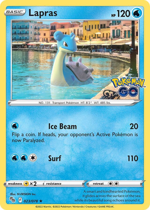 Lapras - Sword &amp; Shield Pokemon Go 023/078