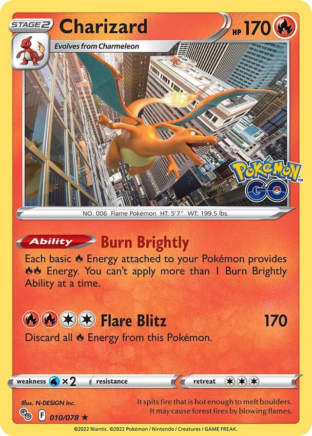 Charizard - Sword &amp; Shield Pokemon Go 010/078