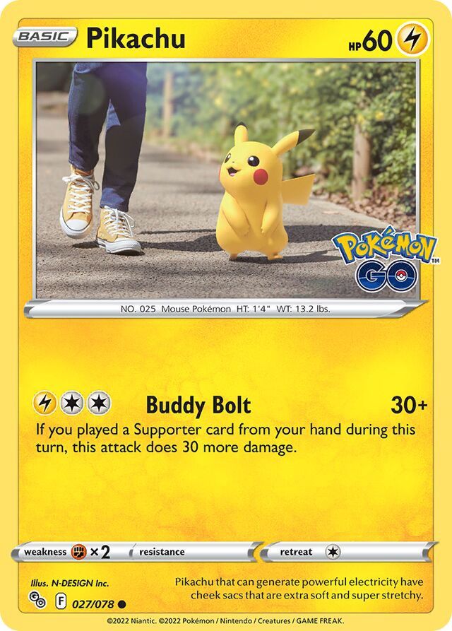 Pikachu - Sword &amp; Shield Pokemon Go 027/078