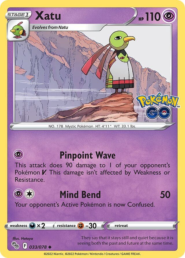 Xatu - Sword &amp; Shield Pokemon Go 033/078