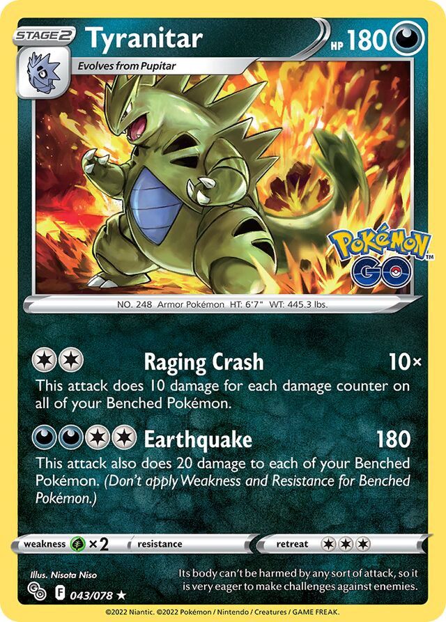 Tyranitar - Sword &amp; Shield Pokemon Go 043/078