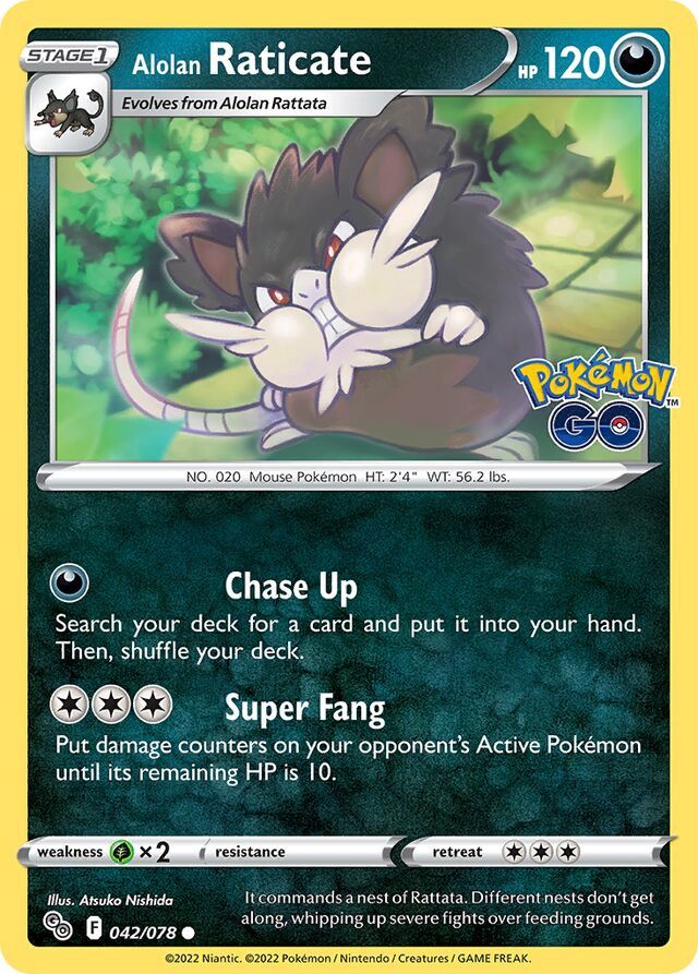 Alolan Raticate - Sword &amp; Shield Pokemon Go 042/078