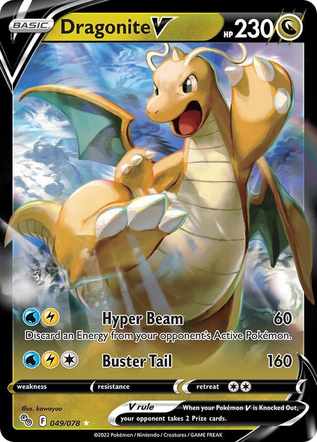 Dragonite V - Sword &amp; Shield Pokemon Go 049/078