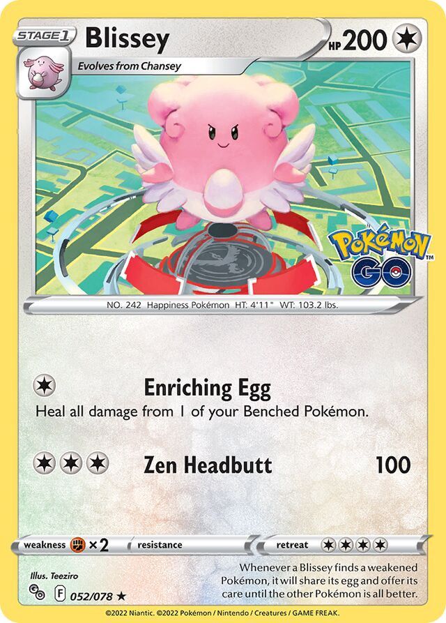 Blissey - Sword &amp; Shield Pokemon Go 052/078