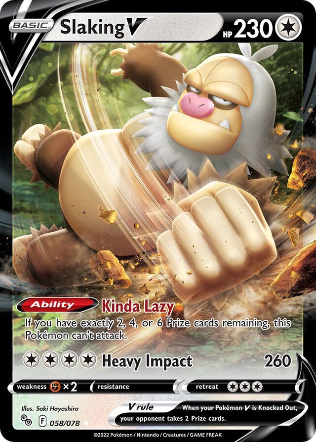 Slaking V - Sword &amp; Shield Pokemon Go 058/078