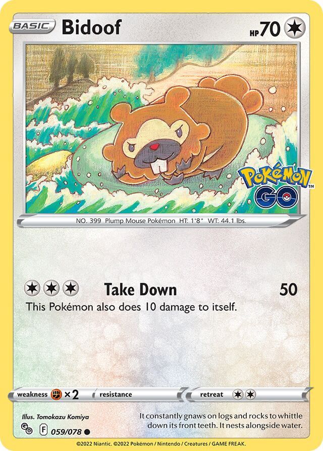 Bidoof - Sword &amp; Shield Pokemon Go 059/078