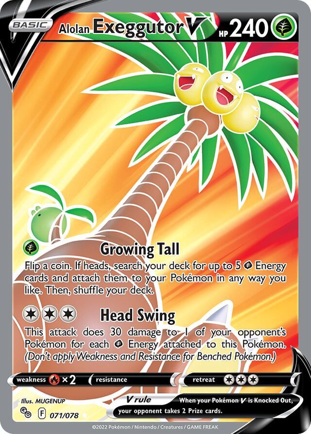 Alolan Exeggutor V - Sword &amp; Shield Pokemon Go 071/078