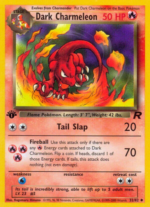 Dark Chameleon - Team Rocket 32/82, Fini: 1st edition (Non-Holo)