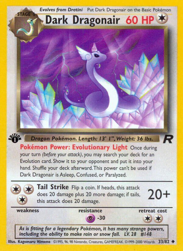 Dark Dragonair - Team Rocket 33/82, Fini: 1st edition (Non-Holo)