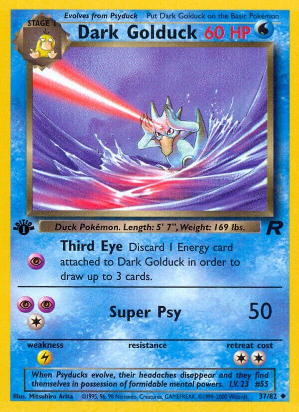 Dark Golduck - Team Rocket 37/82, Fini: 1st edition (Non-Holo)