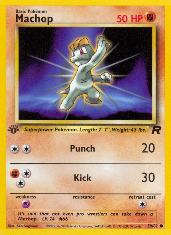 Machop - Team Rocket 59/82, Fini: 1st edition