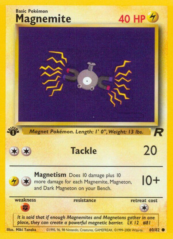Magnemite - Team Rocket 60/82, Fini: 1st edition