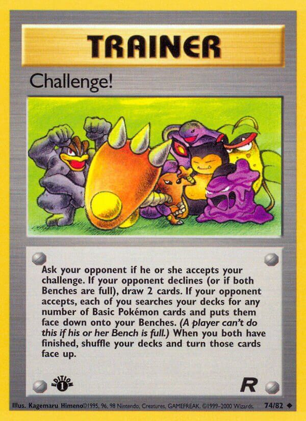 Trainer Challenge! Team Rocket 74/82, Fini: 1st edition
