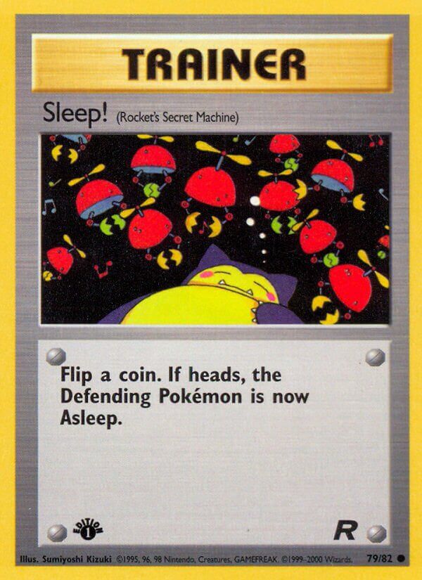 Trainer Sleep! (Rocket&#39;s secret machine)- Team Rocket 79/82, Fini: 1st edition
