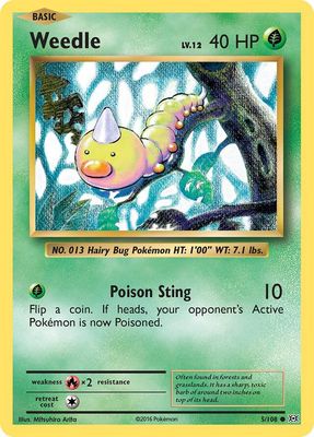Weedle - XY Evolutions 5/108