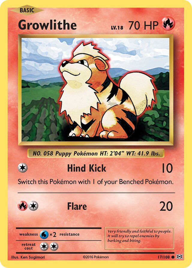 Growlithe - XY Evolutions 17/108