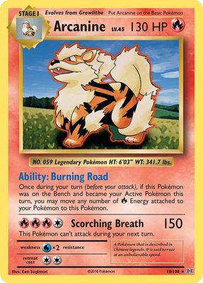 Arcanine - XY Evolutions 18/108