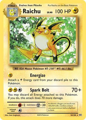 Raichu - XY Evolutions 36/108