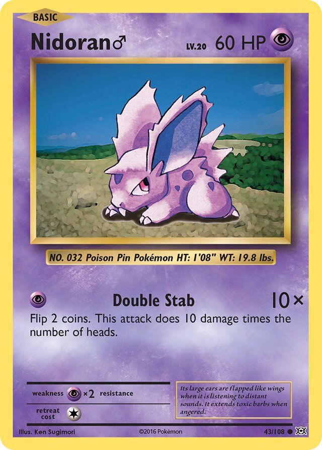 Nidoran ♂ - XY Evolutions 43/108