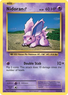Nidoran ♂ - XY Evolutions 43/108