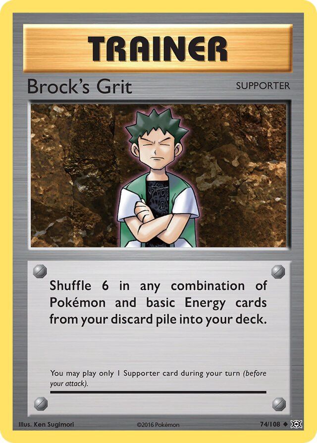 Trainer Brock&#39;s grit - XY Evolutions 74/108