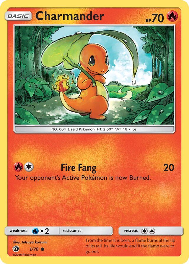 Charmander - Sun &amp; Moon Dragon majesty 1/70, Fini: Unlimited