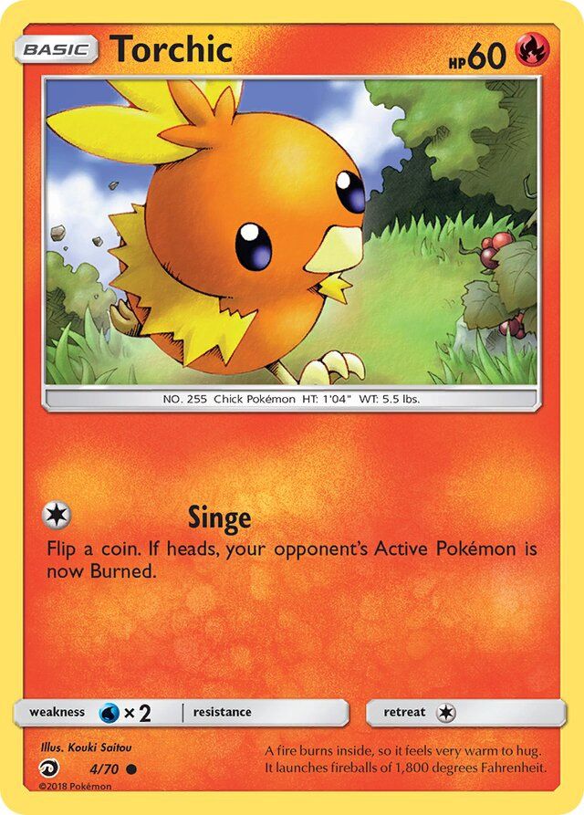 Torchic - Sun &amp; Moon Dragon majesty 4/70, Fini: Unlimited