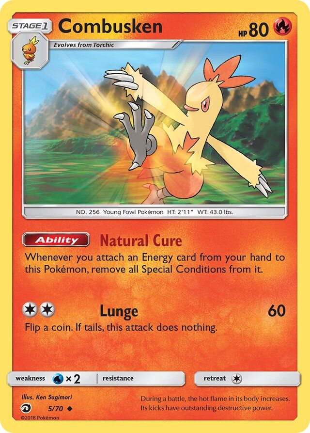 Combusken - Sun &amp; Moon Dragon majesty 5/70, Fini: Unlimited