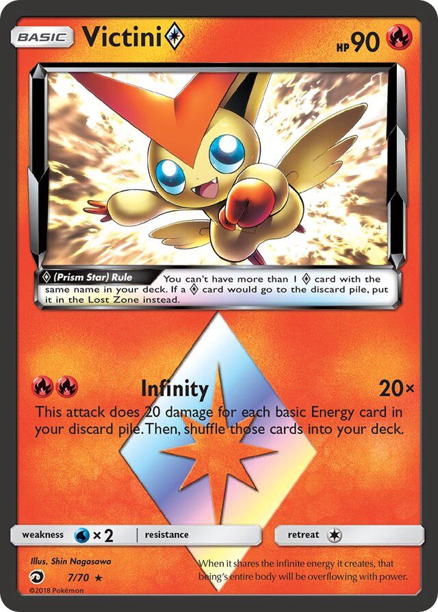 Victini - Sun &amp; Moon Dragon majesty 7/70, Fini: Holofoil