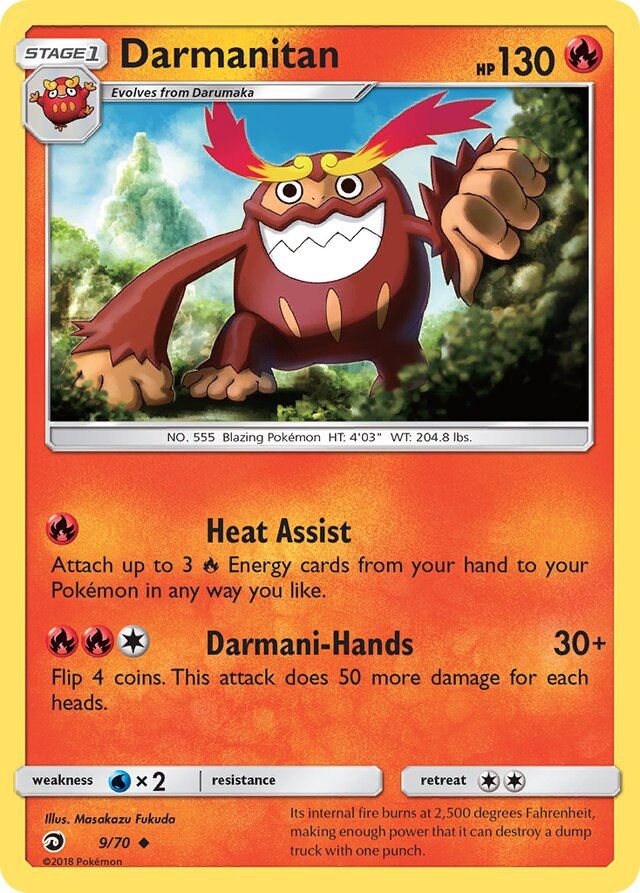 Darmanitan - Sun &amp; Moon Dragon majesty 9/70, Fini: Unlimited