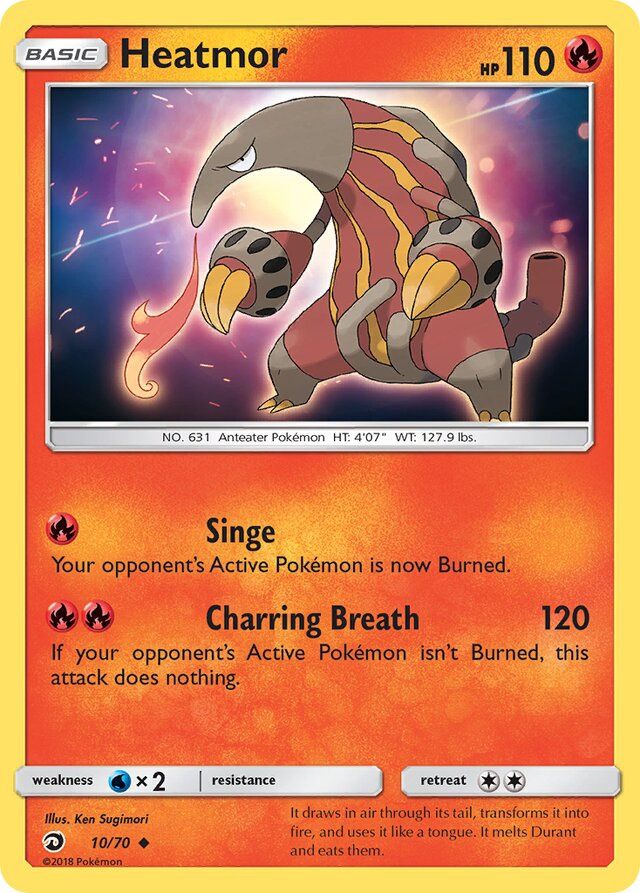 Heatmor - Sun &amp; Moon Dragon majesty 10/70, Fini: Unlimited