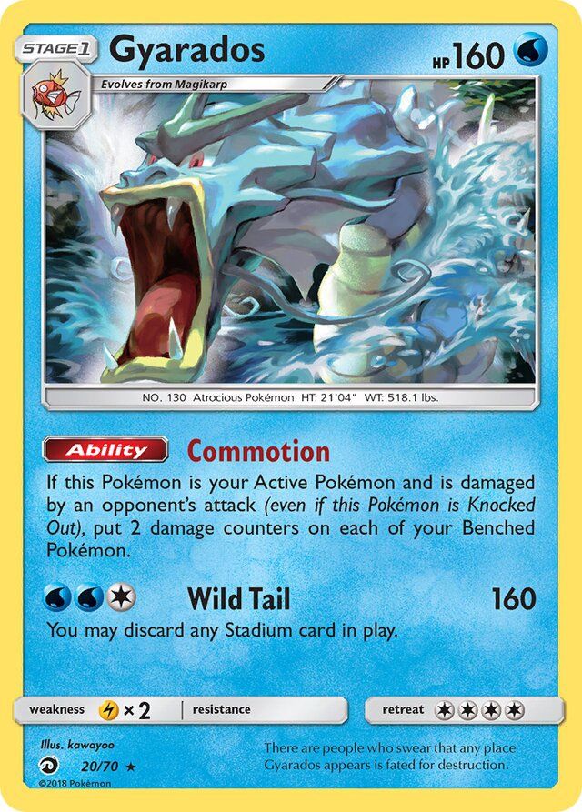 Gyarados - Sun &amp; Moon Dragon majesty 20/70, Fini: Reverse holofoil