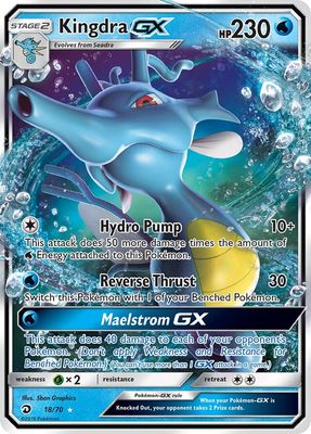 Kingdra GX - Sun &amp; Moon Dragon majesty 18/70