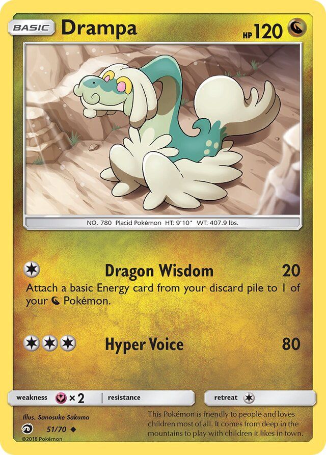 Drampa - Sun &amp; Moon Dragon majesty 51/70, Fini: Unlimited