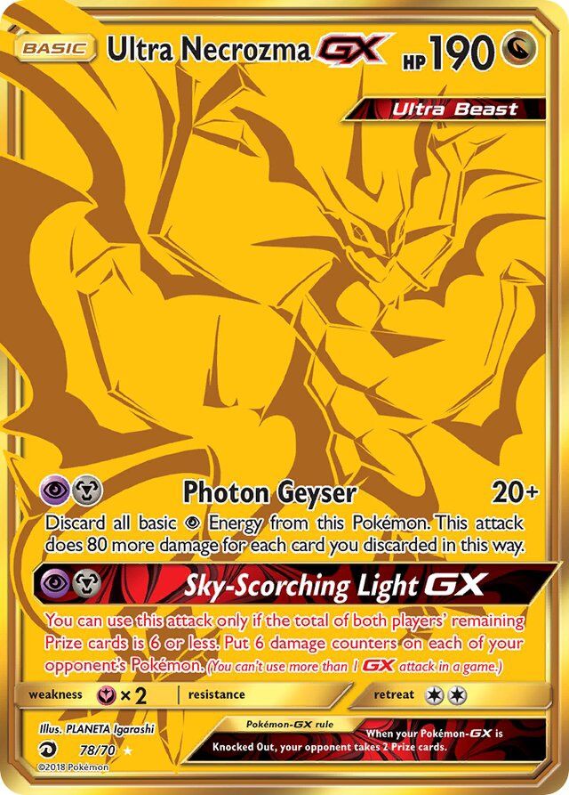 Ultra Necrozma GX - Sun &amp; Moon Dragon majesty 78/70, Fini: Holofoil