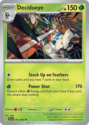 Decidueye - Scarlet &amp; Violet Shrouded fable 005/064