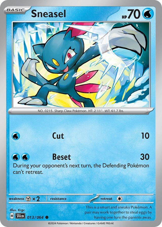 Sneasel - Scarlet &amp; Violet Shrouded fable 013/064, Fini: Unlimited