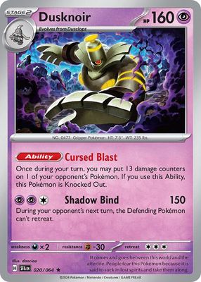 Dusknoir - Scarlet &amp; Violet Shrouded fable 020/064