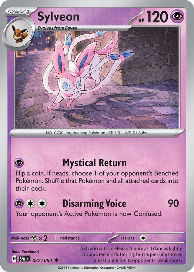 Sylveon - Scarlet &amp; Violet Shrouded fable 022/064, Fini: Unlimited