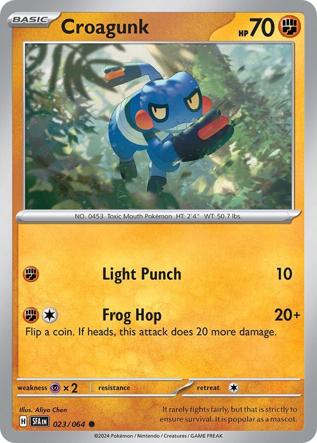 Croagunk - Scarlet &amp; Violet Shrouded fable 023/064, Fini: Unlimited